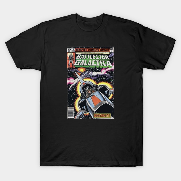 Battlestar Galactica Viper Pilot Classic Comic Book Cover T-Shirt by marat